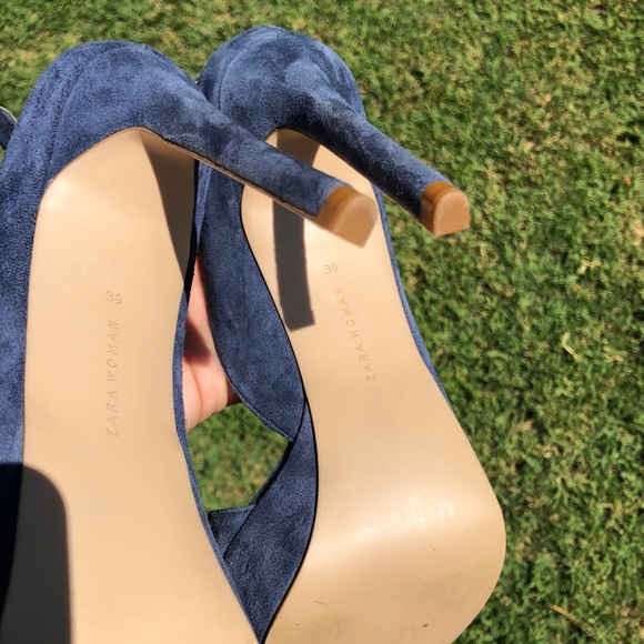 Zara blues suede platform stiletto - Picture 7 of 7